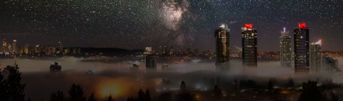 City of Burnaby night sky