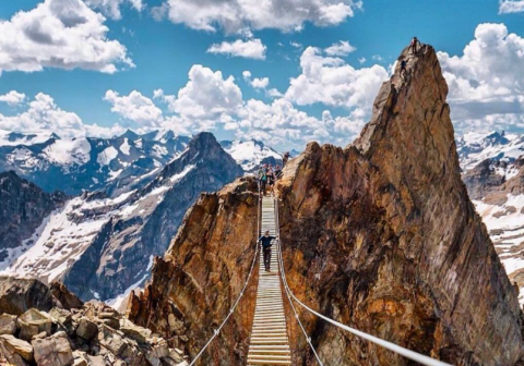 This B.C. suspension bridge soars 2,000 feet high in the mountains